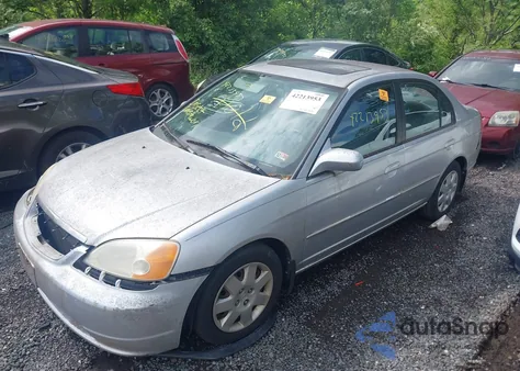 2001 Honda Civic Ex z USA, uszkodzony, nr VIN 1HGES25701L009820